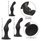 CalExotics Silicone Anal Ripple Kit - 3 Butt Plugs