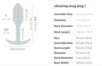 b-Vibe Vibrating Snug Plug Weighted Silicone Butt Plug