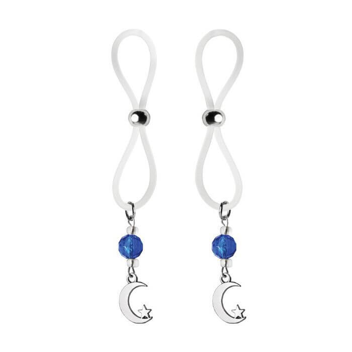Bijoux de Nip Nipple Halos with Moon and Star Charm