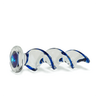 Crystal Delights Crystal Twist Glass Dildo with Swarovski Gem - 2 Colors