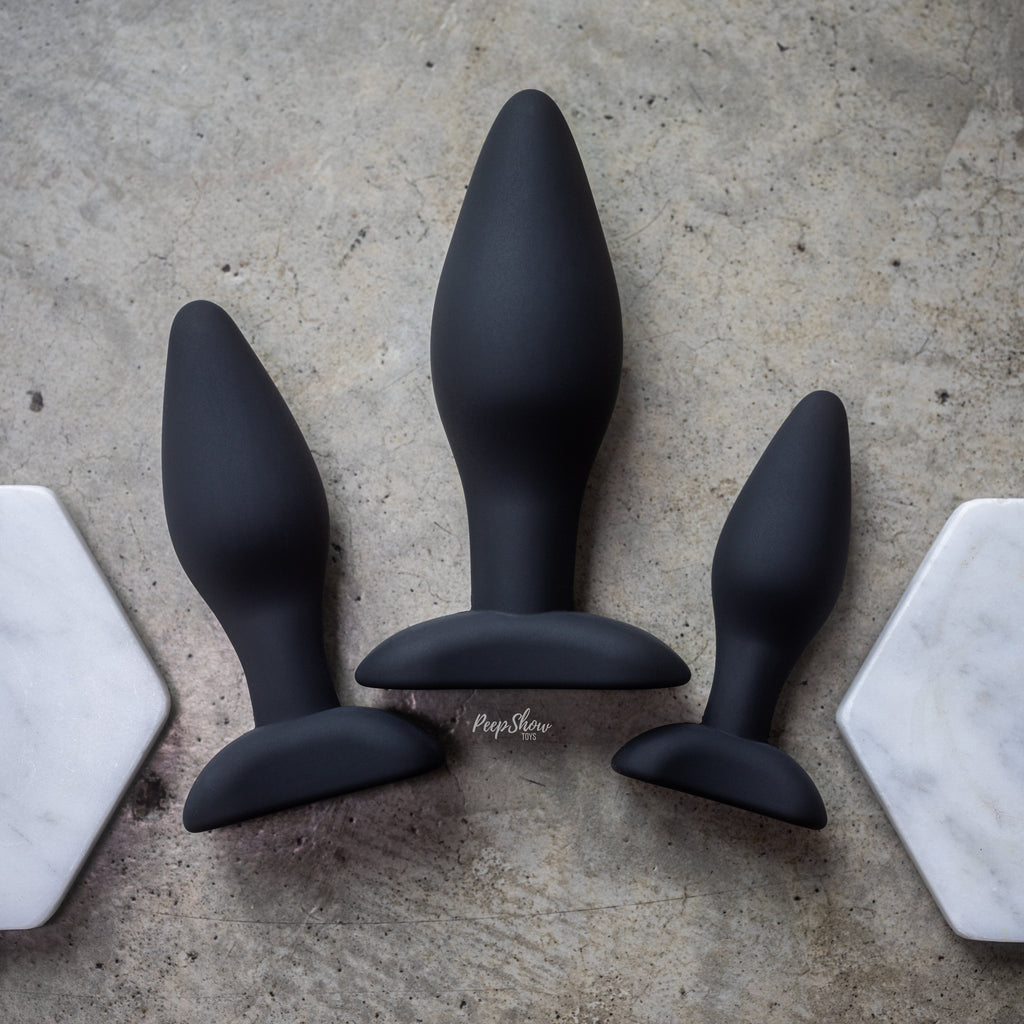 Silicone Anal Exerciser Kit - 3 Butt Plugs for Anal Training