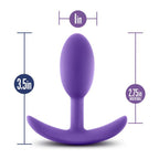 Blush Luxe Wearable Vibra Slim Silicone Butt Plugs, Small & Medium