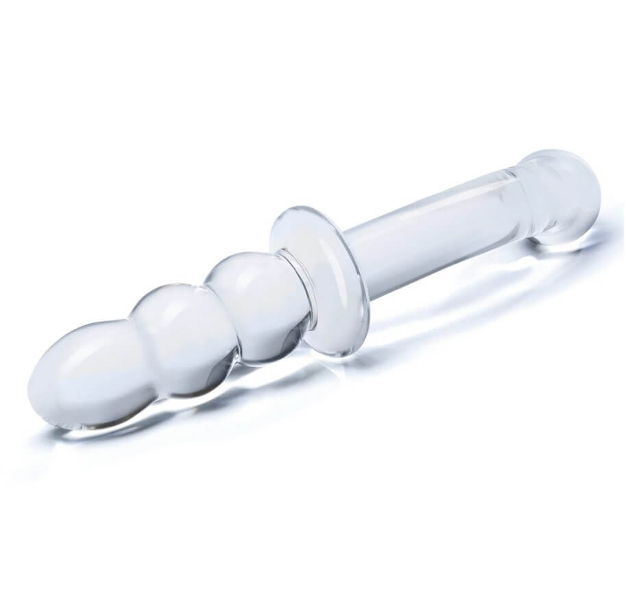8" Glass Ribbed G-Spot