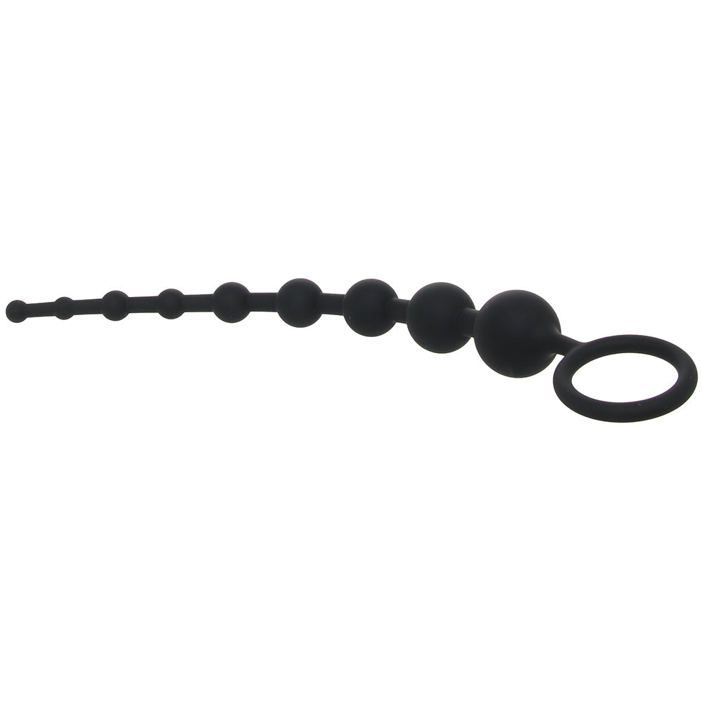 All About Anal Seamless Anal Beads in Black
