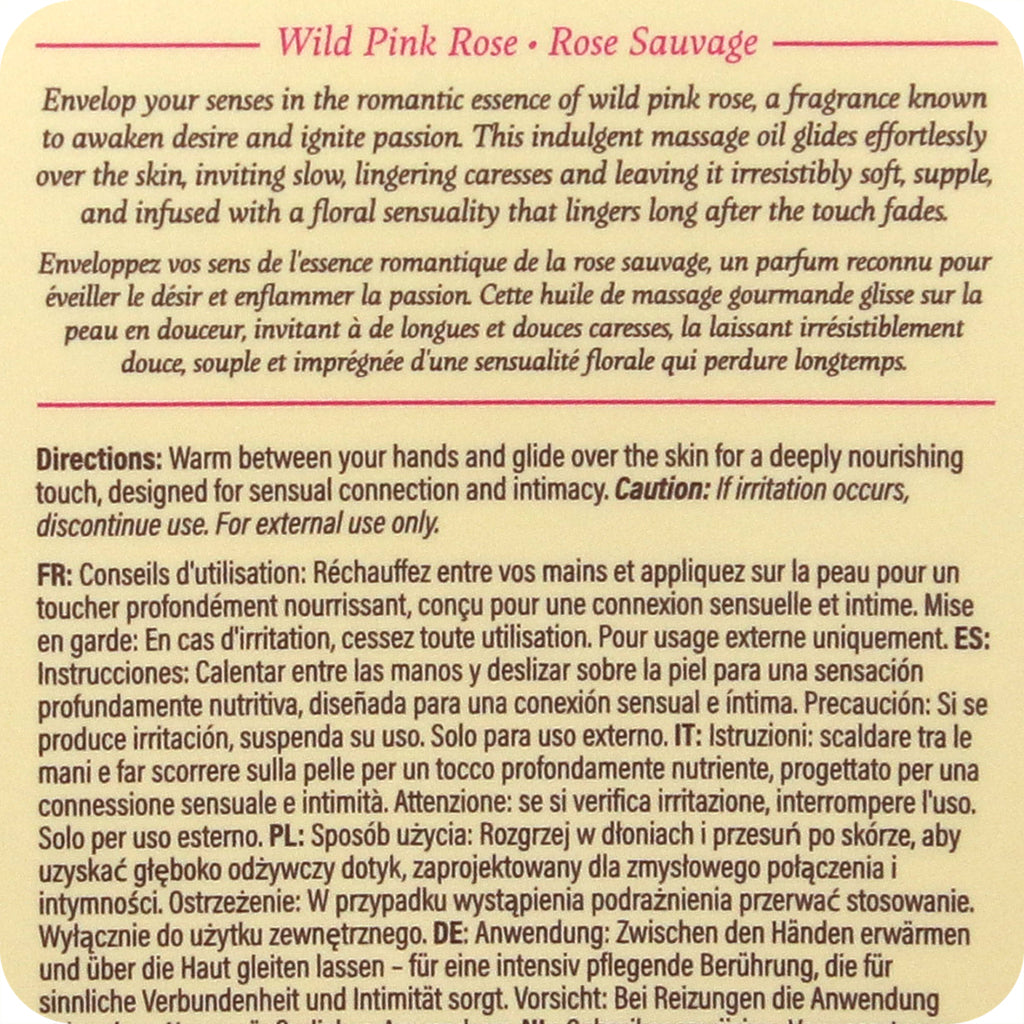 At Night Massage Oil 8.4oz/250ml in Wild Pink Rose