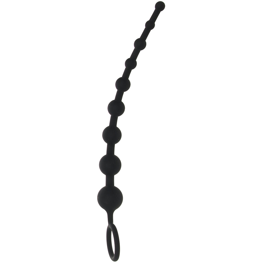 All About Anal Seamless Anal Beads in Black