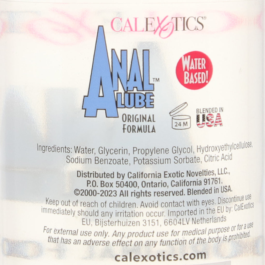 Anal Original Water Based Lubricant in 6oz/177ml
