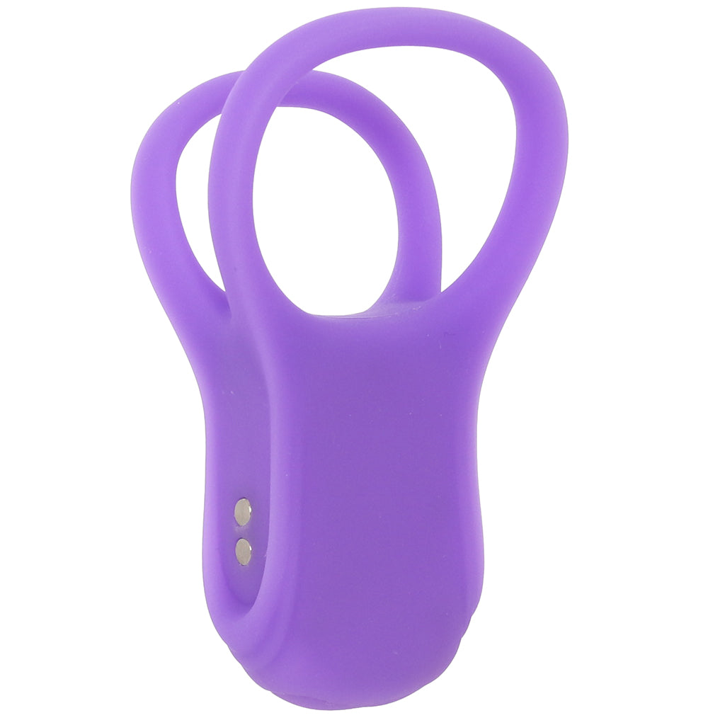 Basic Essentials Dual Support Vibrating Cock Ring