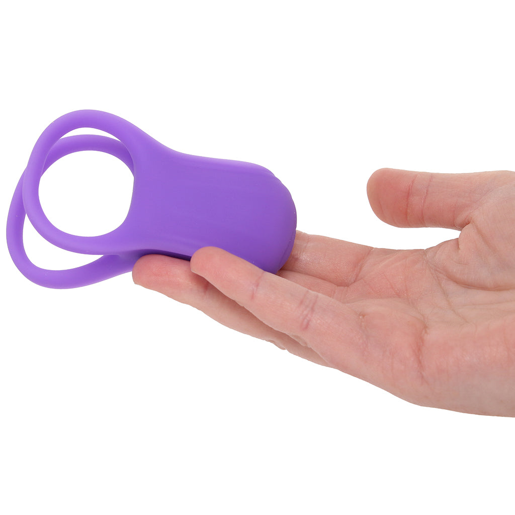 Basic Essentials Dual Support Vibrating Cock Ring