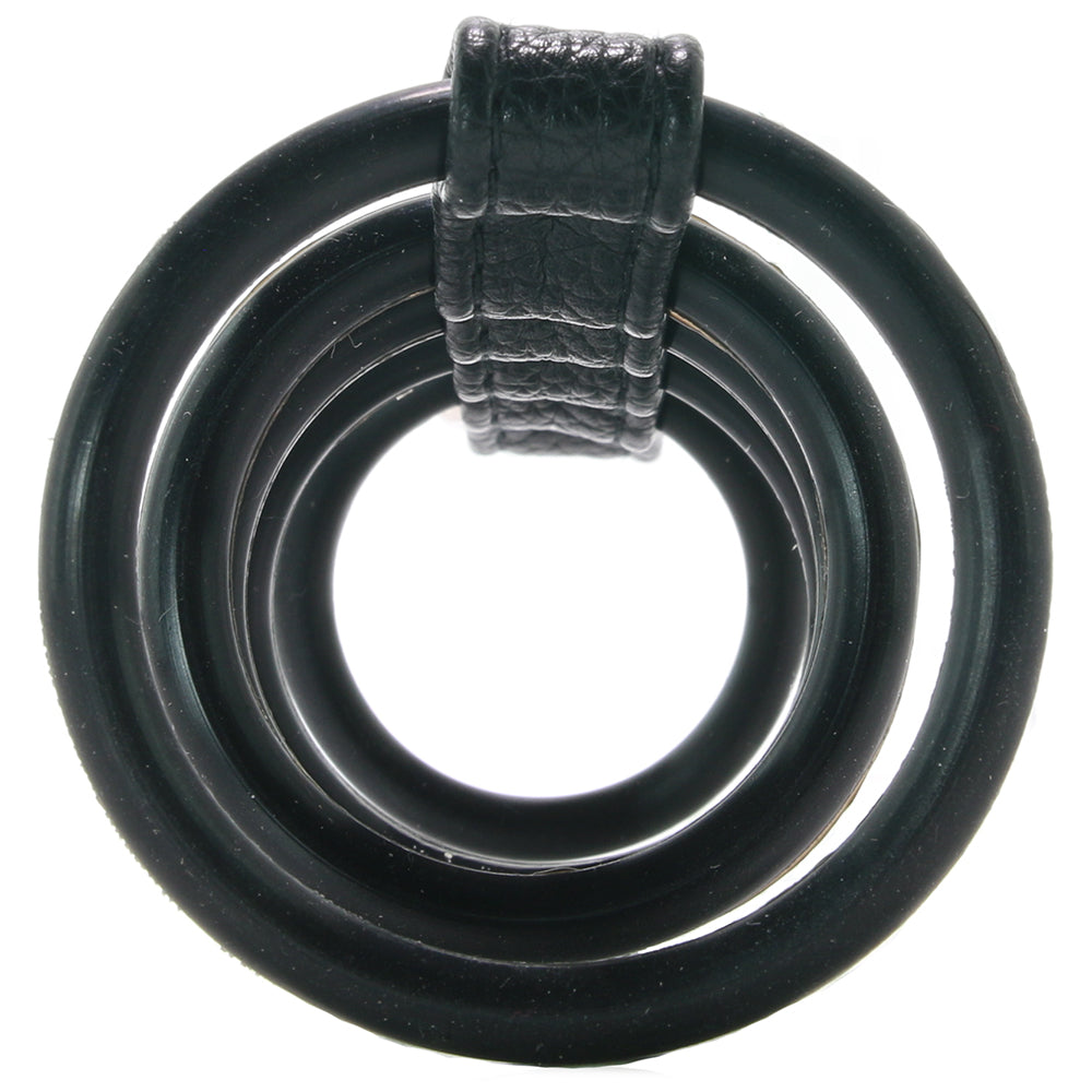 Blue Line 5 Ring Rubber Gates of Hell Cock Cage with Lead