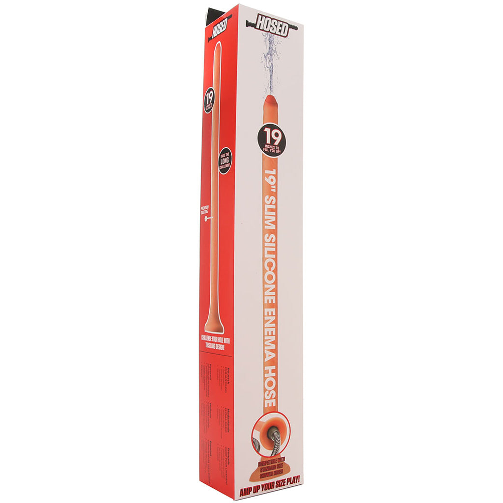 19 Inch Slim Realistic Silicone Enema Hose
