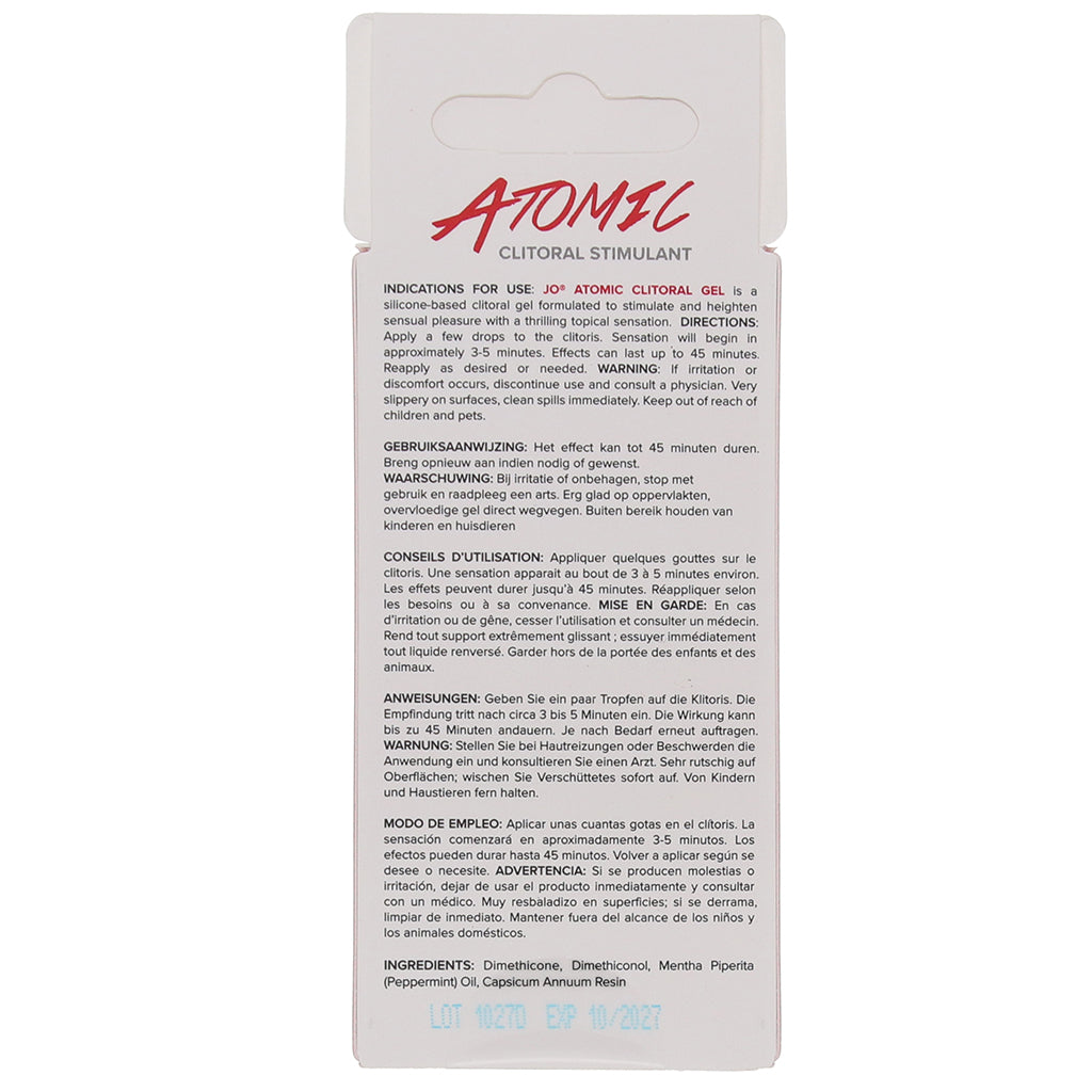 Atomic Clitoral Stimulant Gel in .34oz/10ml