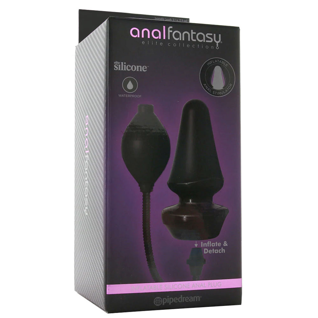 Anal Fantasy Inflatable Silicone Anal Plug in Black
