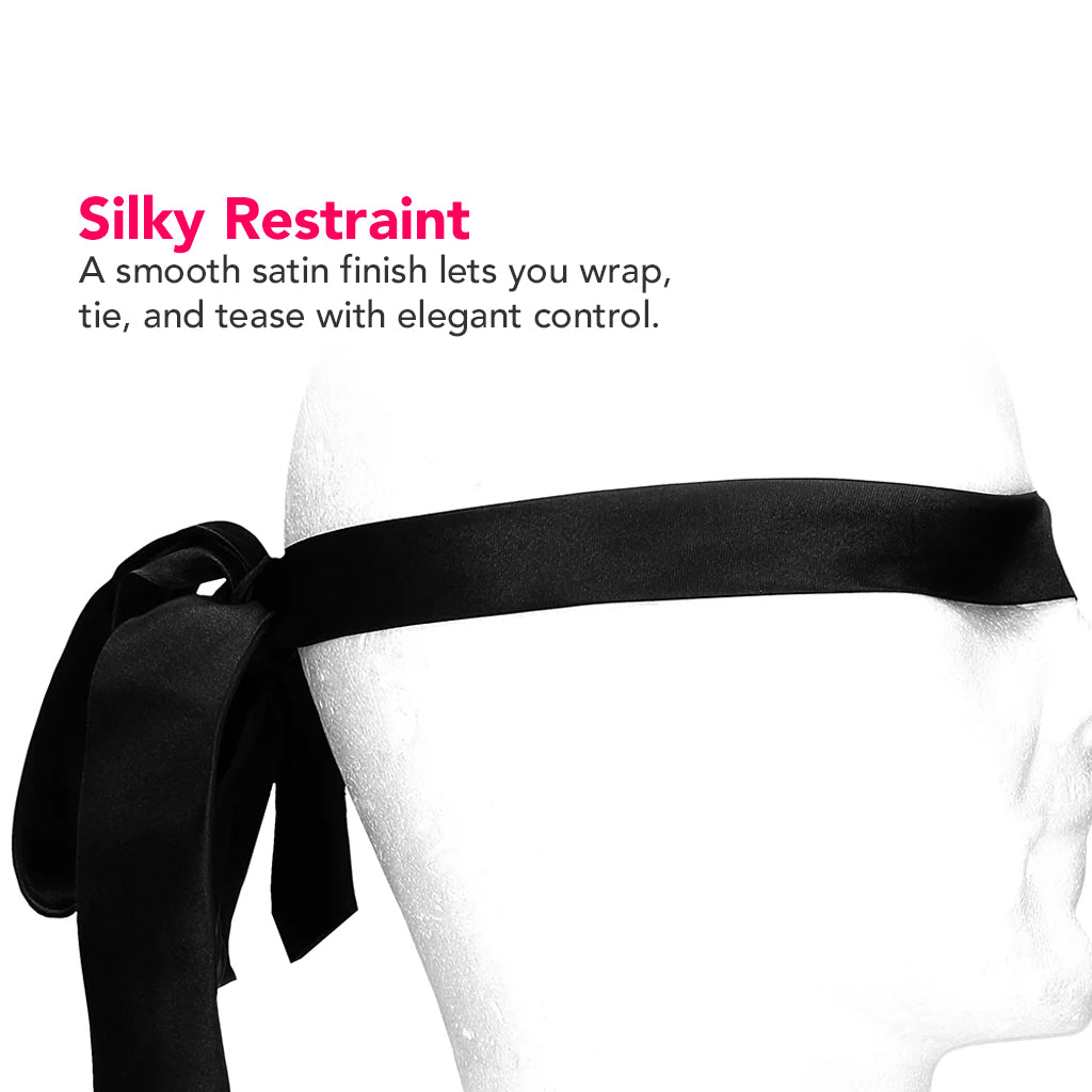 Black & White Satin Bondage Tie