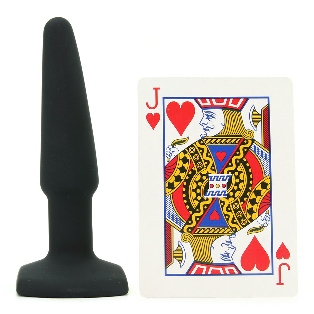 All About Anal Seamless Silicone 4 Inch Butt Plug in Black