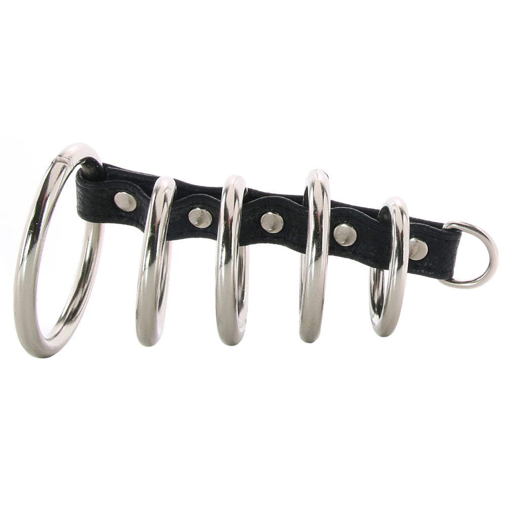 Blue Line 5 Ring Steel Gates of Hell Cock Cage with Lead