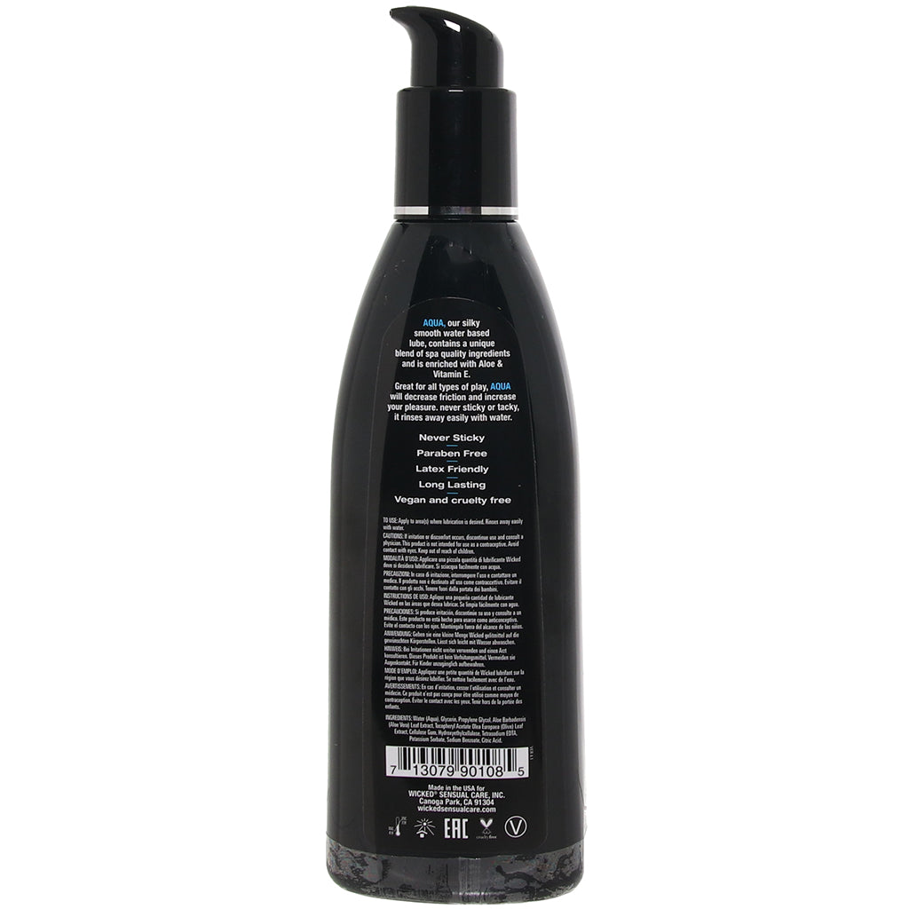 Aqua Fragrance Free Water Based Lube in 8.5oz/250ml