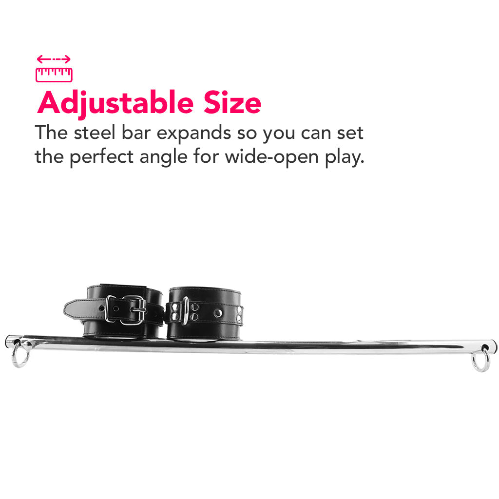 Adjustable Leg Spreader Bar in Black
