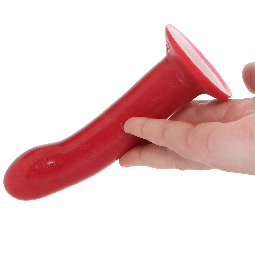 5 Inch Silicone G-Spot Dildo in Red