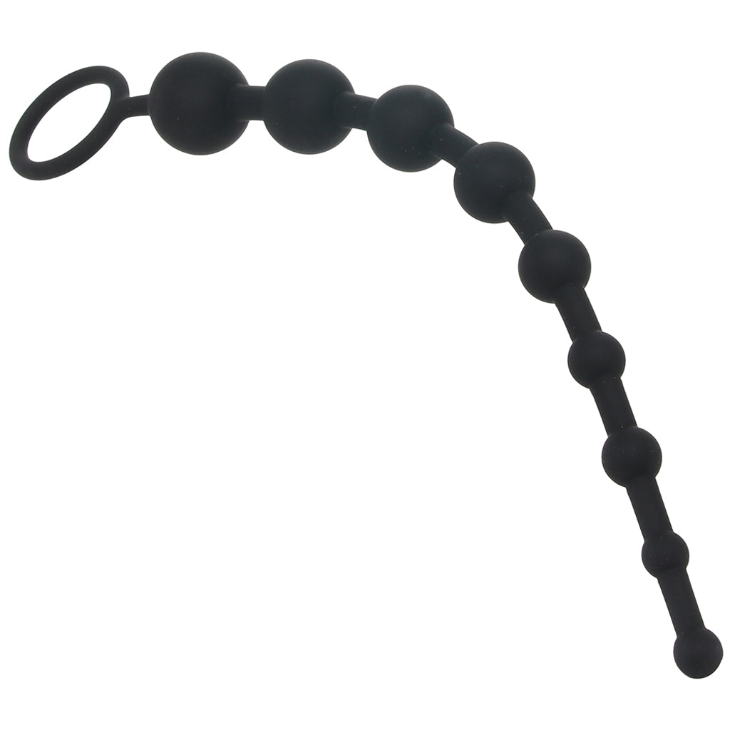 All About Anal Seamless Anal Beads in Black