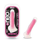 Blush Neo Elite GLOW in the Dark 7.5 Inch with Balls Silicone Dual Density Suction Cup Dildo