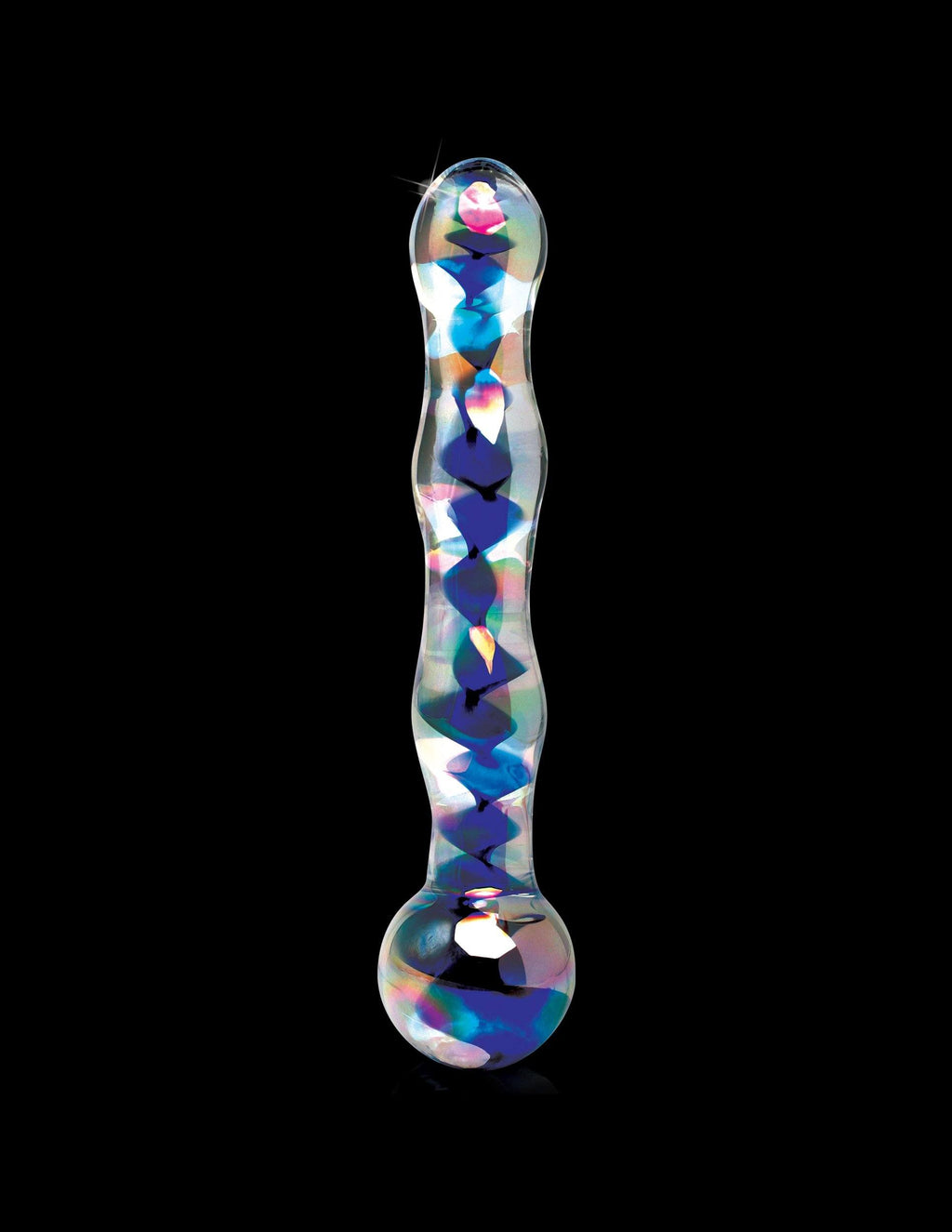 Pipedream Icicles No. 8 Sapphire Spiral Glass Dildo
