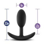 Blush Luxe Wearable Vibra Slim Silicone Butt Plugs, Small & Medium