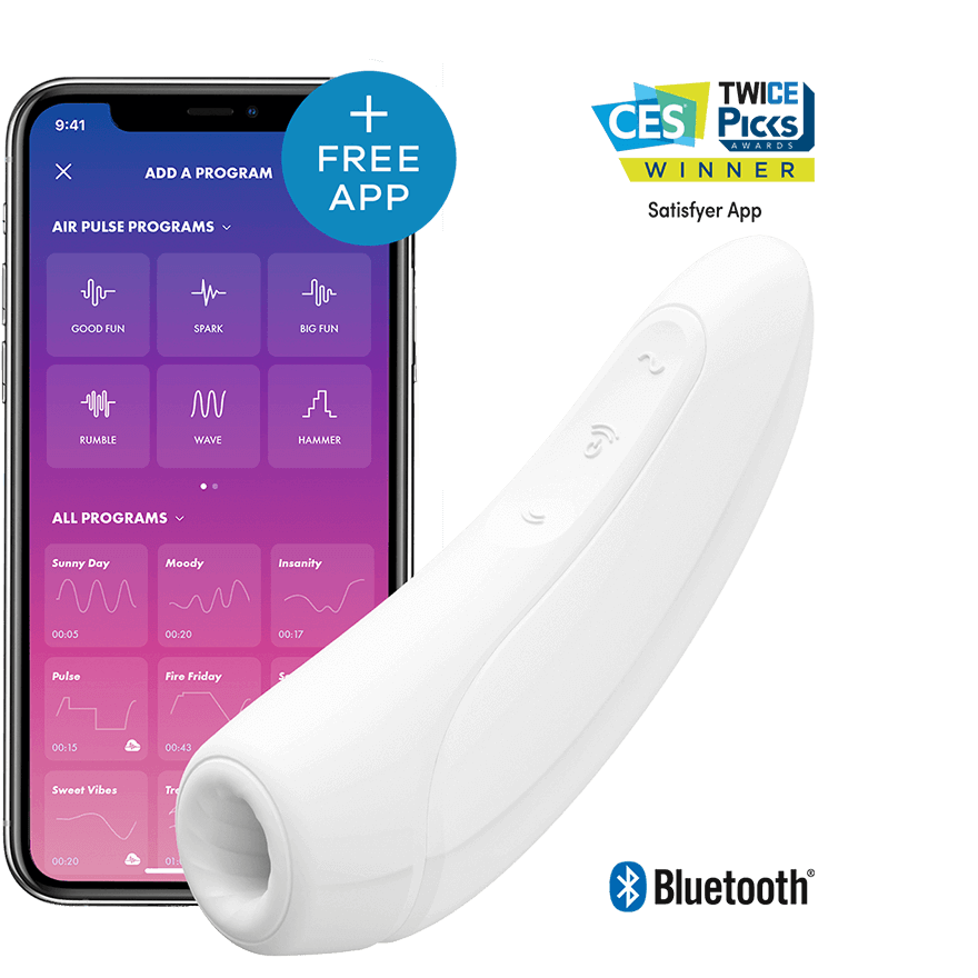 Satisfyer Curvy 1+ Clitoral Air Stimulator with Long-Distance App Control