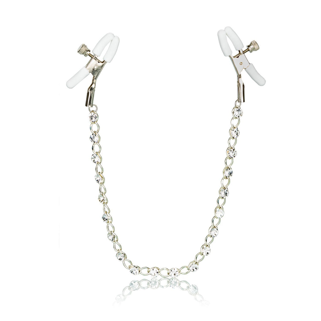 CalExotics Nipple Play Nipple Clamps with Crystal Chain