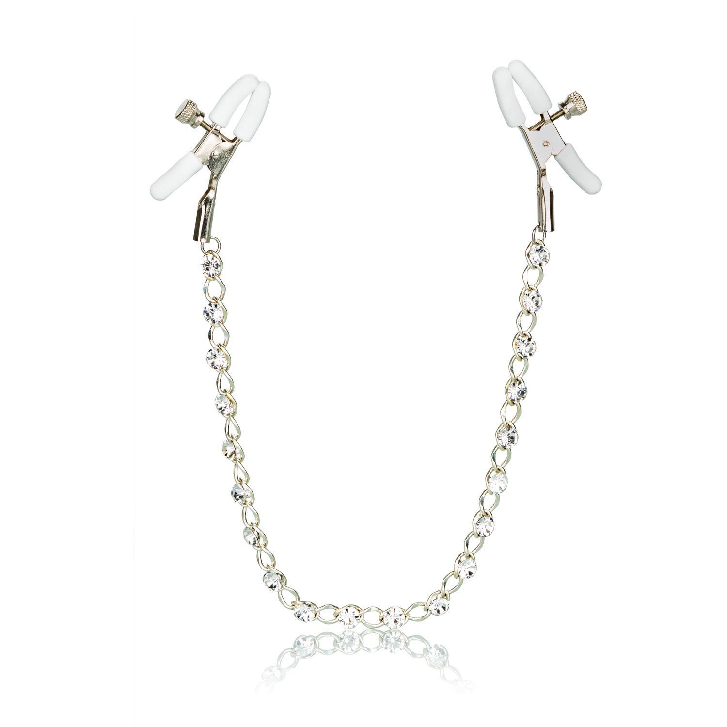 CalExotics Nipple Play Nipple Clamps with Crystal Chain