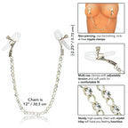 CalExotics Nipple Play Nipple Clamps with Crystal Chain