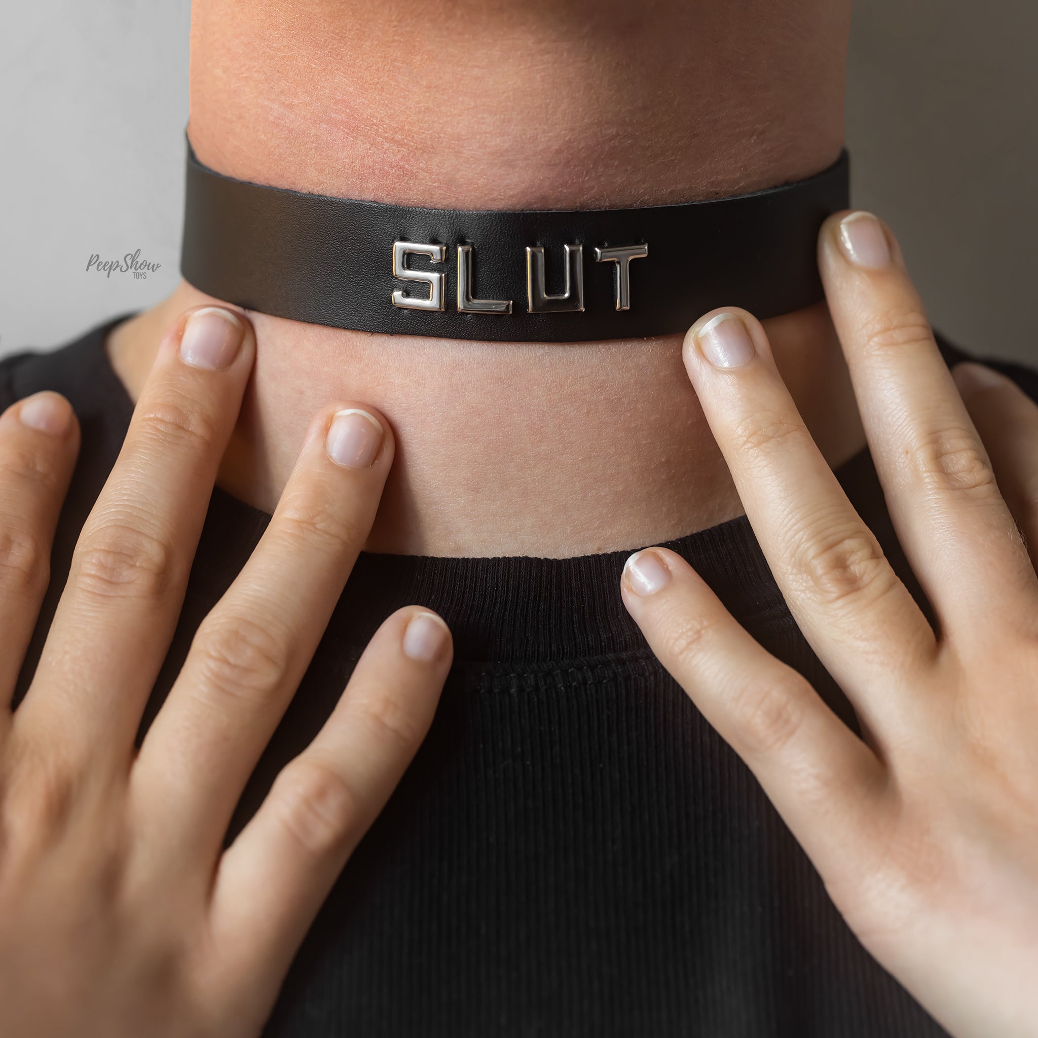 "SLUT" Word Band Collar